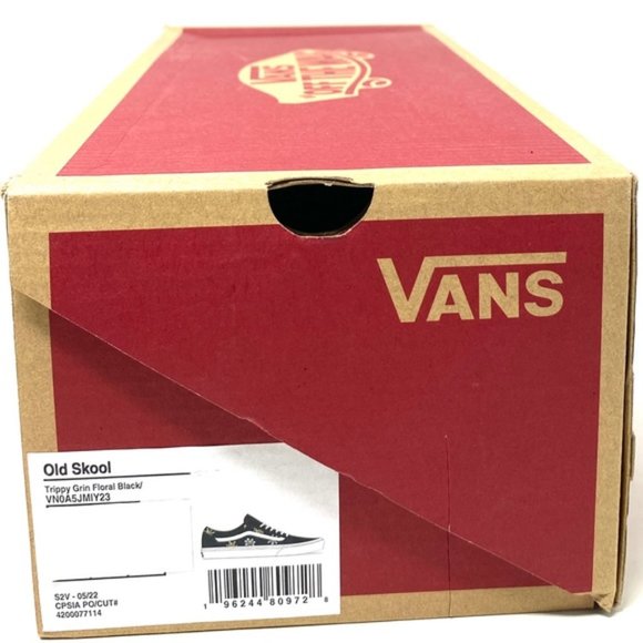 VANS Old Skool Low Top Black Floral Suede Canvas Women Size Sneakers VN0A5JMIY23 - Picture 2 of 11